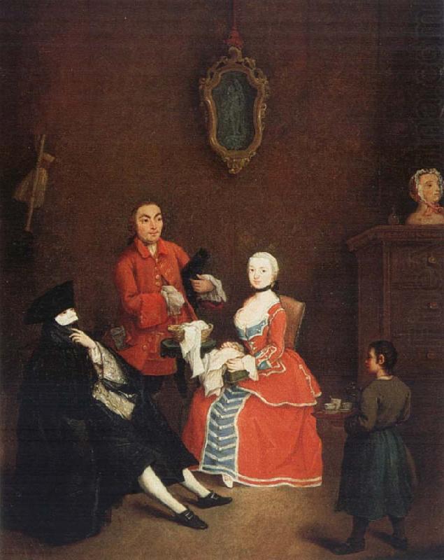 Visit of the Bauta, Pietro Longhi